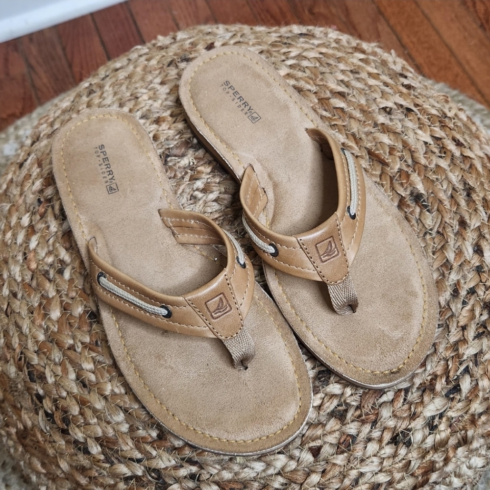 SPERRY Women's Top-Sider Riverside Thong Sandals in Linen - Picture 8 of 11